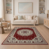 Traditional Persian Elegant Red Persian Medallion Area Rug