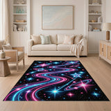 Neon Cosmic Wave Area Rug