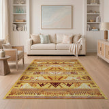 Heritage Tribal Yellow Heritage Tribal Geometric Area Rug