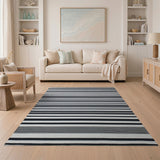Bold Black White Striped No. 36 Area Rug