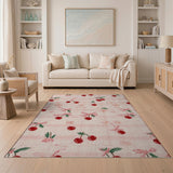 Cherry Bow Pink Area Rug