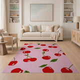 Sweet Cherry Pink Area Rug