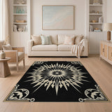 Ornate Gothic Starburst Area Rug