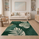 Emerald Monstera Leaf Area Rug