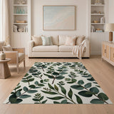 Eucalyptus Leaves Greenery Area Rug