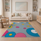 Vibrant Multi-Color Geometric Circle Area Rug