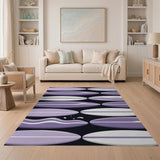 Purple Surfboard Coastal Area Rug