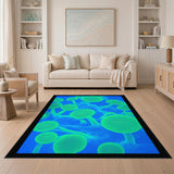 Luminous Green Mushroom Area Rug