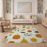 Multi-color and Patterns Vibrant Citrus Fruit Medley Area Rug