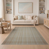 Brown and Tan Brown Plaid Check Area Rug