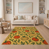 Whimsical Pumpkin Vine Area Rug