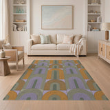 Multi-Color Geometric Arch Area Rug