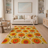 Vintage Sunflower Meadow Area Rug