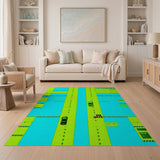 Vibrant Highway Geometric Area Rug