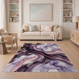 Purple Watercolor Swirl Area Rug