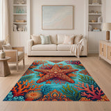Mandala Starfish Coral Reef Area Rug