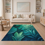 Green Lush Green Foliage Area Rug
