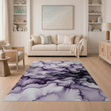 Ethereal Purple Watercolor Area Rug