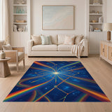 Rainbow Burst Multi-Color Geometric Area Rug