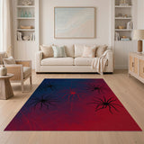 Spider Web Black Spider Area Rug