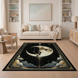 Mystic Serpent Moon Celestial Area Rug