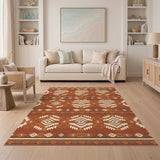 Southwestern Geometric Brown Area Rug