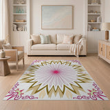 Pink Starburst Heritage Tribal Area Rug