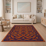 ODIKA Orange Southwestern Area Rug