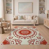 Ornate Red Medallion Persian Area Rug
