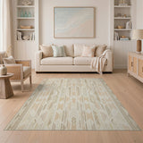 Beige and Neutral Beige Neutral Southwestern Geometric Area Rug