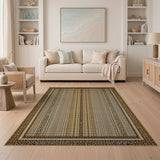 Tan Leopard Woven Area Rug