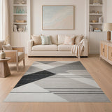 Modern Grey Geometric No. 2 Area Rug