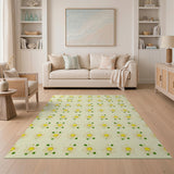 Daisy Meadow Yellow Floral Area Rug