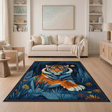 Moonlit Tiger Starry Forest Rug