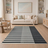 Bold Black White Striped No. 51 Area Rug
