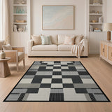 Bold Black White Geometric No. 4 Area Rug