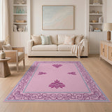 Floral Vintage Pink Elegant Pink Floral Vintage Area Rug