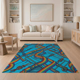 Rainbow Rope Knot Area Rug
