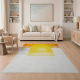 Orange Sun Arch Geometric Area Rug