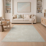Beige and Neutral Neutral Beige Geometric Abstract Area Rug