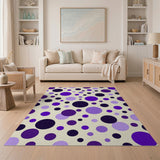 Purple Polka Dot Area Rug