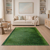 Lush Green Grass Shag Area Rug