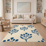 Floral Vintage Blue Floral Vintage Area Rug