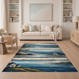 Coastal Cliffside Cottages Area Rug