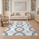 Rainbow Wheel Geometric Area Rug