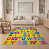 Colorful ABC Alphabet Kids Area Rug