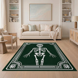 Gothic Skeleton Ornate Frame Area Rug