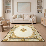 Gold Floral Medallion Vintage Area Rug