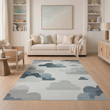 Dreamy Cloudscape Abstract Area Rug