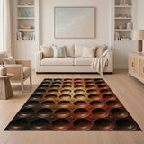 Distressed Muffin Tin Rustic Area Rug